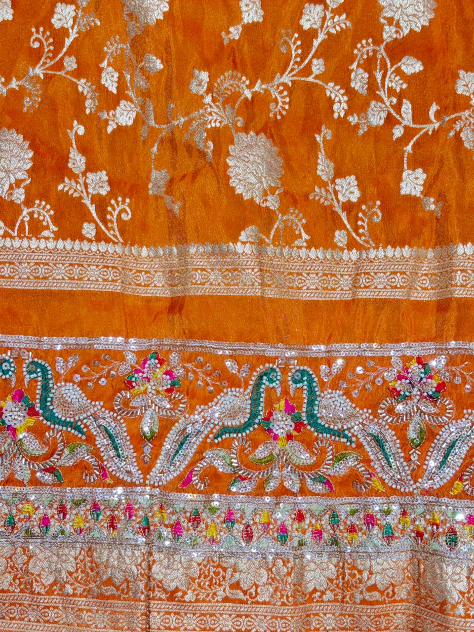 ✨ Premium Pure Viscose Tissue Fabric – Bridal maggam work width 44