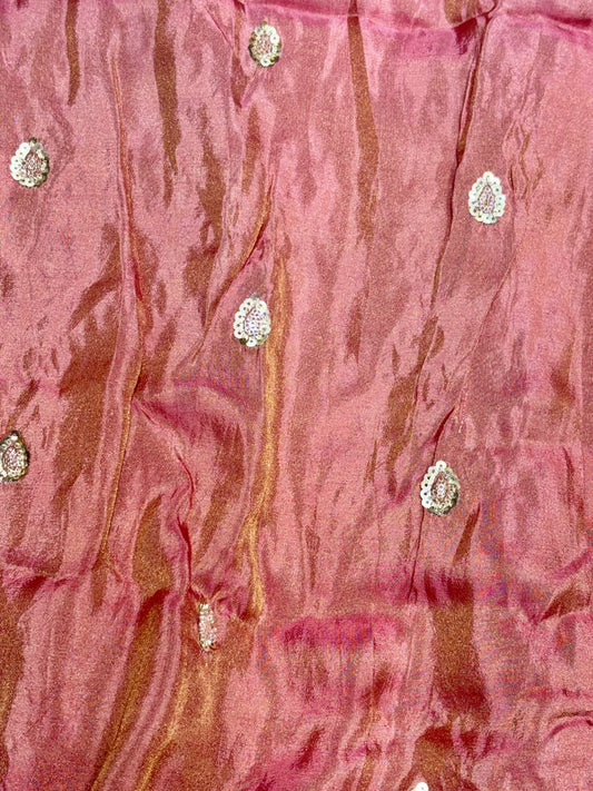 Premium Pure Viscose Tissue Fabric – maggam work WIDTH 44