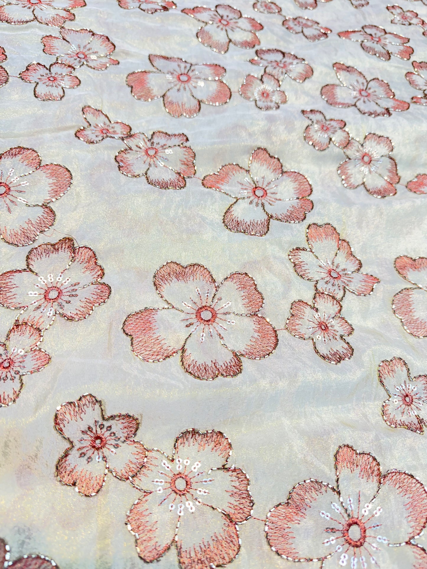Dybale Luxury Floral Fabric – 44 Inches Width
