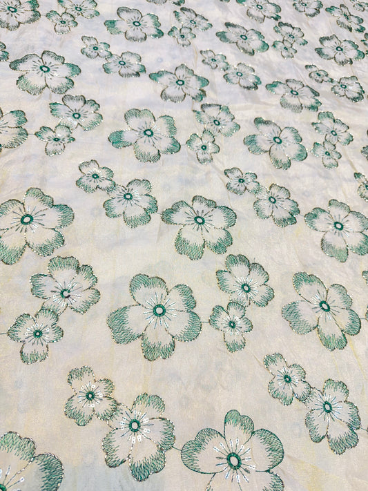 Dybale Luxury Floral Fabric – 44 Inches Width