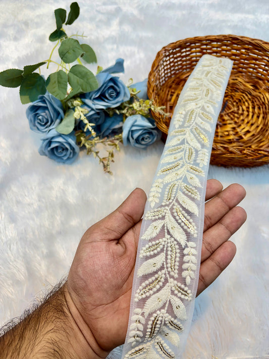 Premium Designer Dayable Lace – 9 Meter Decorative cutwork design lace