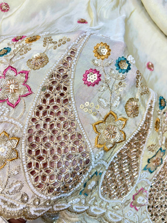 Premium Celestia Viscose Tissue Handwork Fabric 54inch width ( Dyble ) ✅