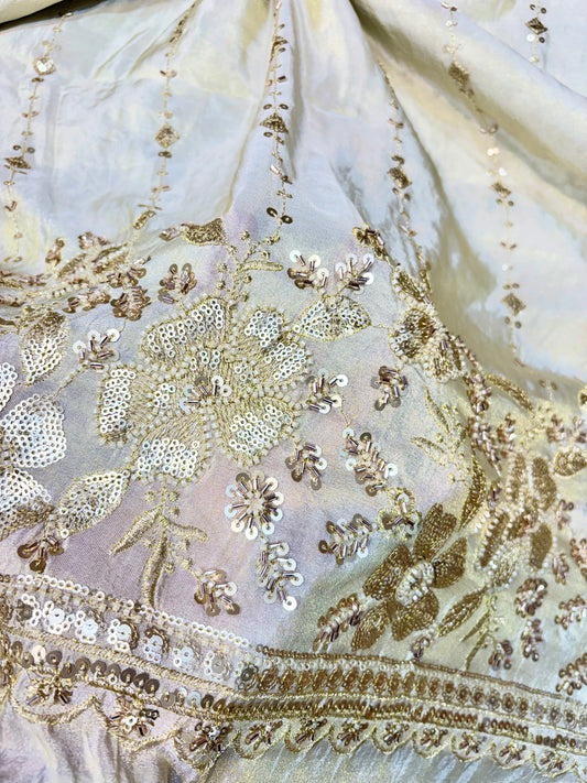 Premium Celestia Viscose Tissue Handwork Fabric 54inch width ( Dyble ) ✅