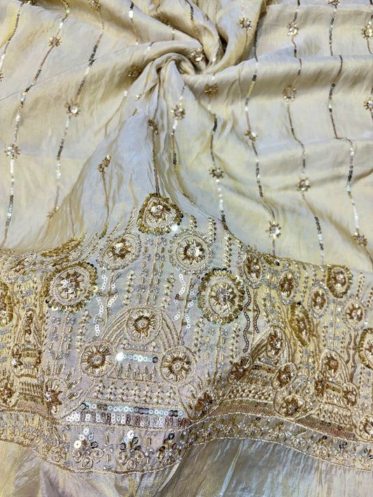 Premium Celestia Viscose Tissue Handwork Fabric 54inch width ( Dyble ) ✅