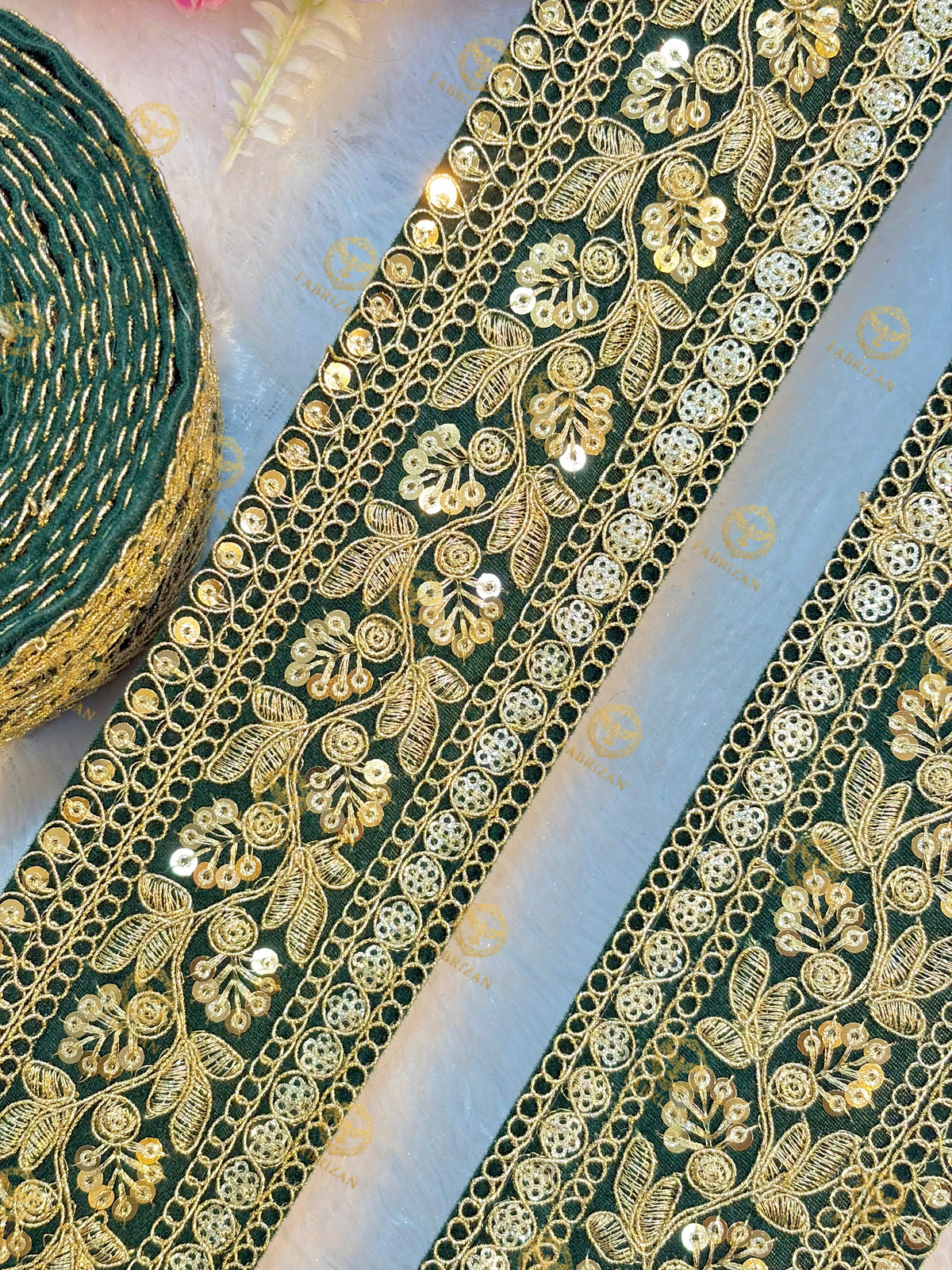 Premium Maharani Gold Zari Embroidered Lace 3inch (pack of 9 meter ) Saree border, lehenga, blouse, dupatta, gowns