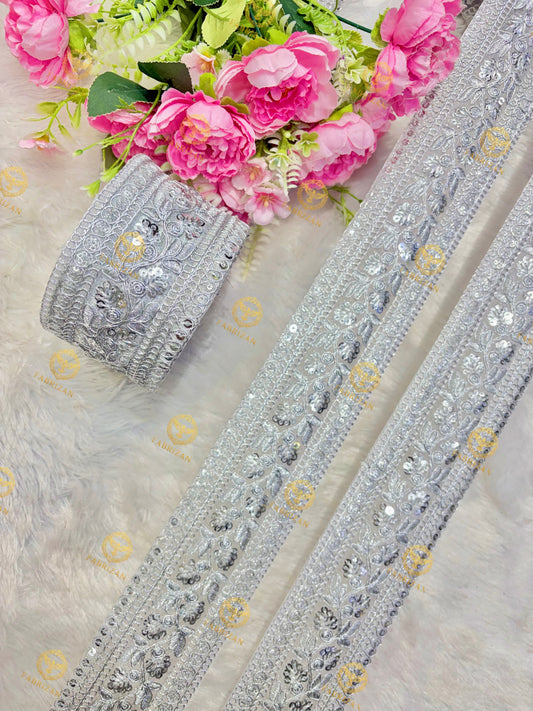 Premium Maharani Gold Zari Embroidered Lace 3inch (pack of 9 meter ) Saree border, lehenga, blouse, dupatta, gowns