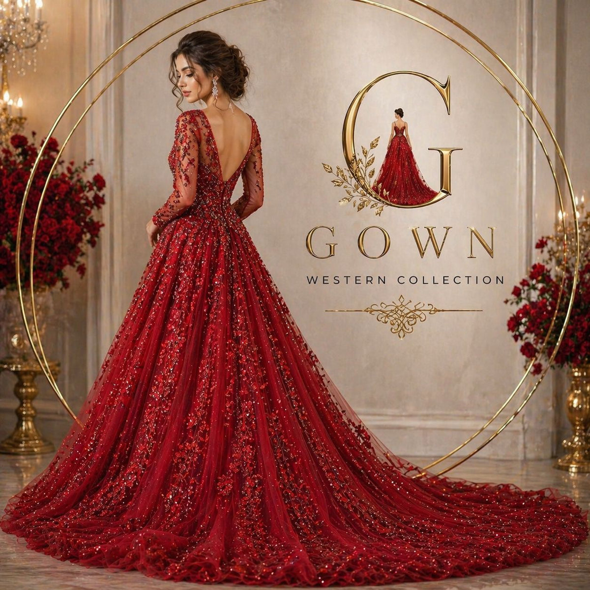 Hand Work Bridal Designer Net
