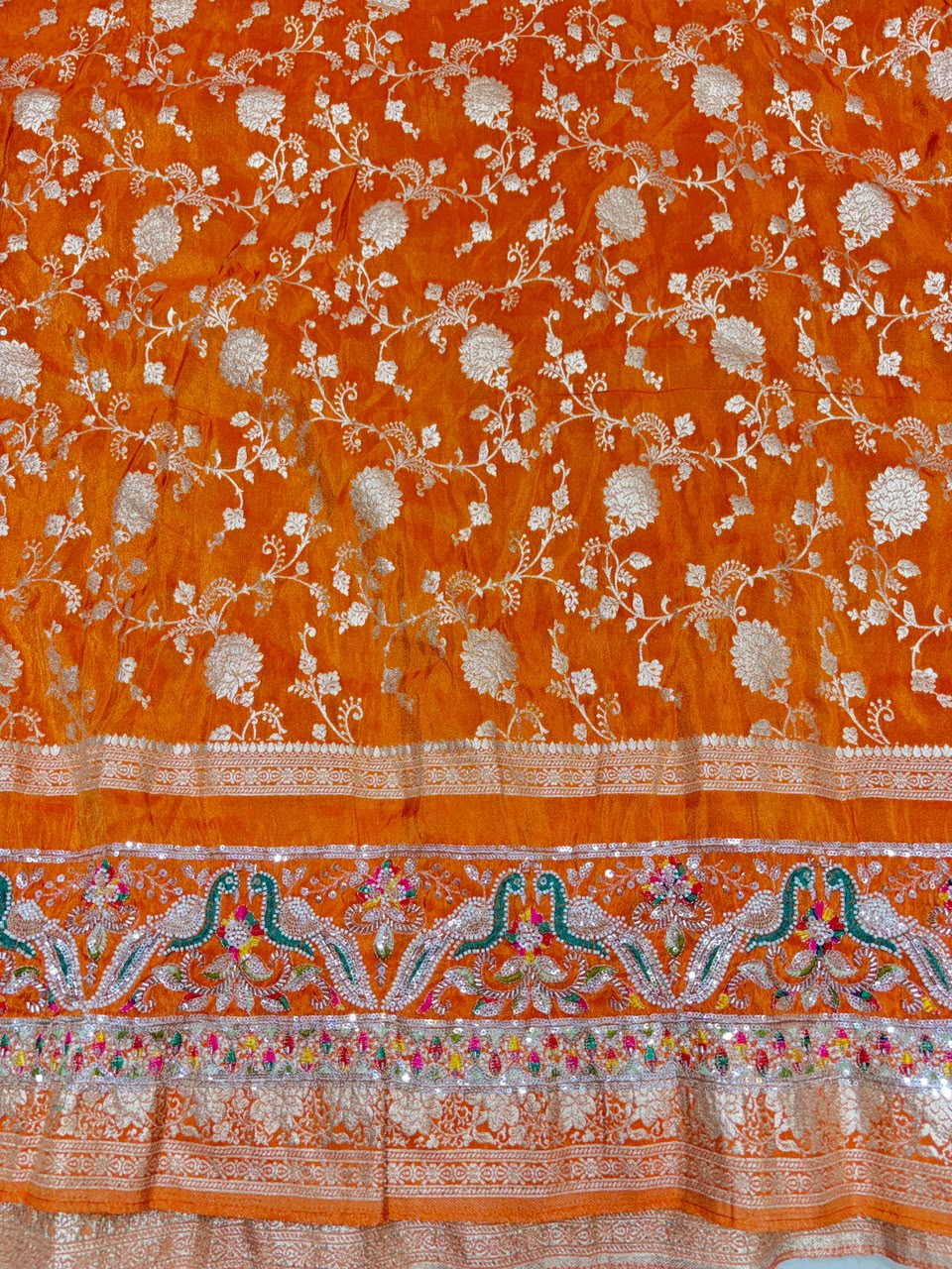 ✨ Premium Pure Viscose Tissue Fabric – Bridal maggam work  width 44