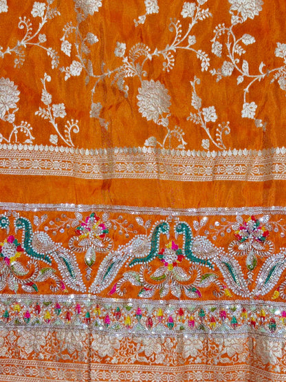 ✨ Premium Pure Viscose Tissue Fabric – Bridal maggam work  width 44