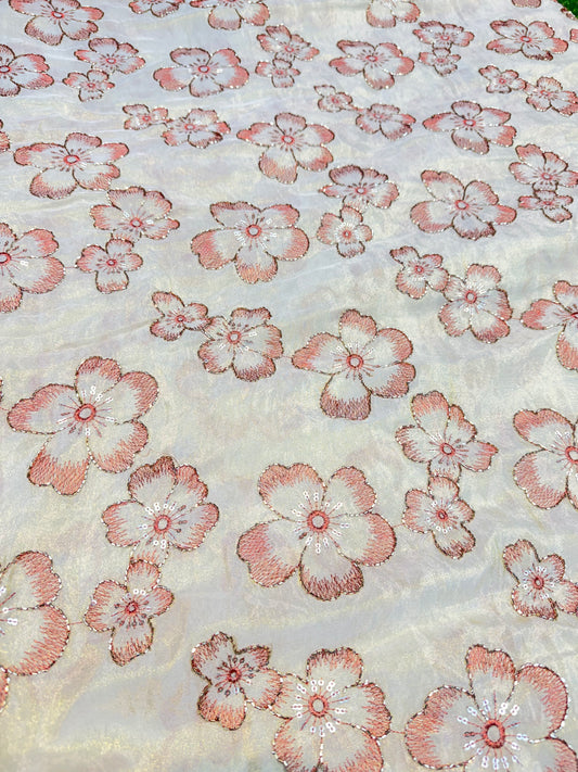 Dybale Luxury Floral Fabric – 44 Inches Width