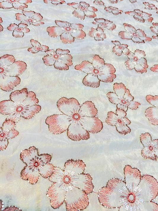 Dybale Luxury Floral Fabric – 44 Inches Width