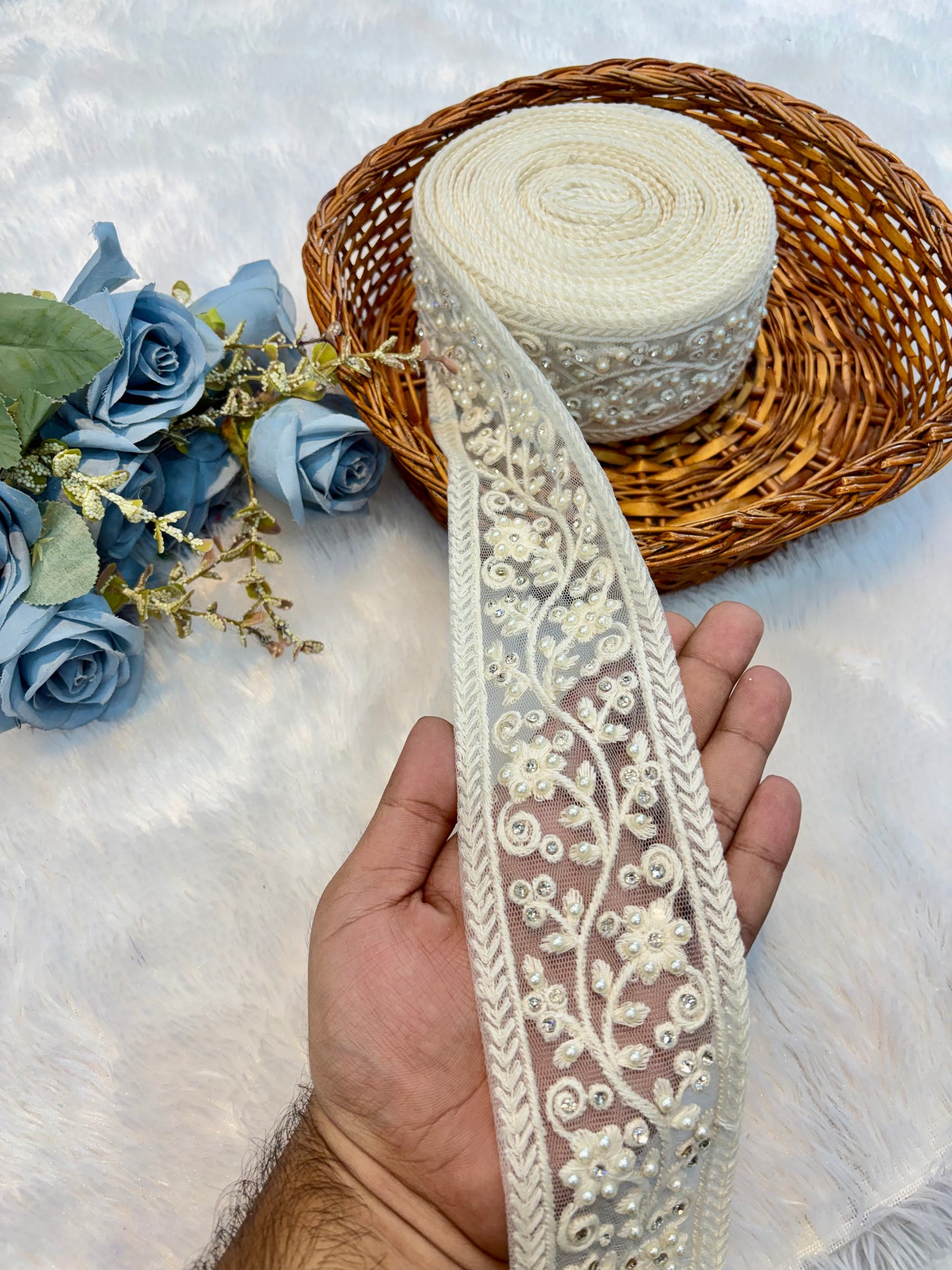 Premium Designer Dayable Lace – 9 Meter Decorative Lace Trim