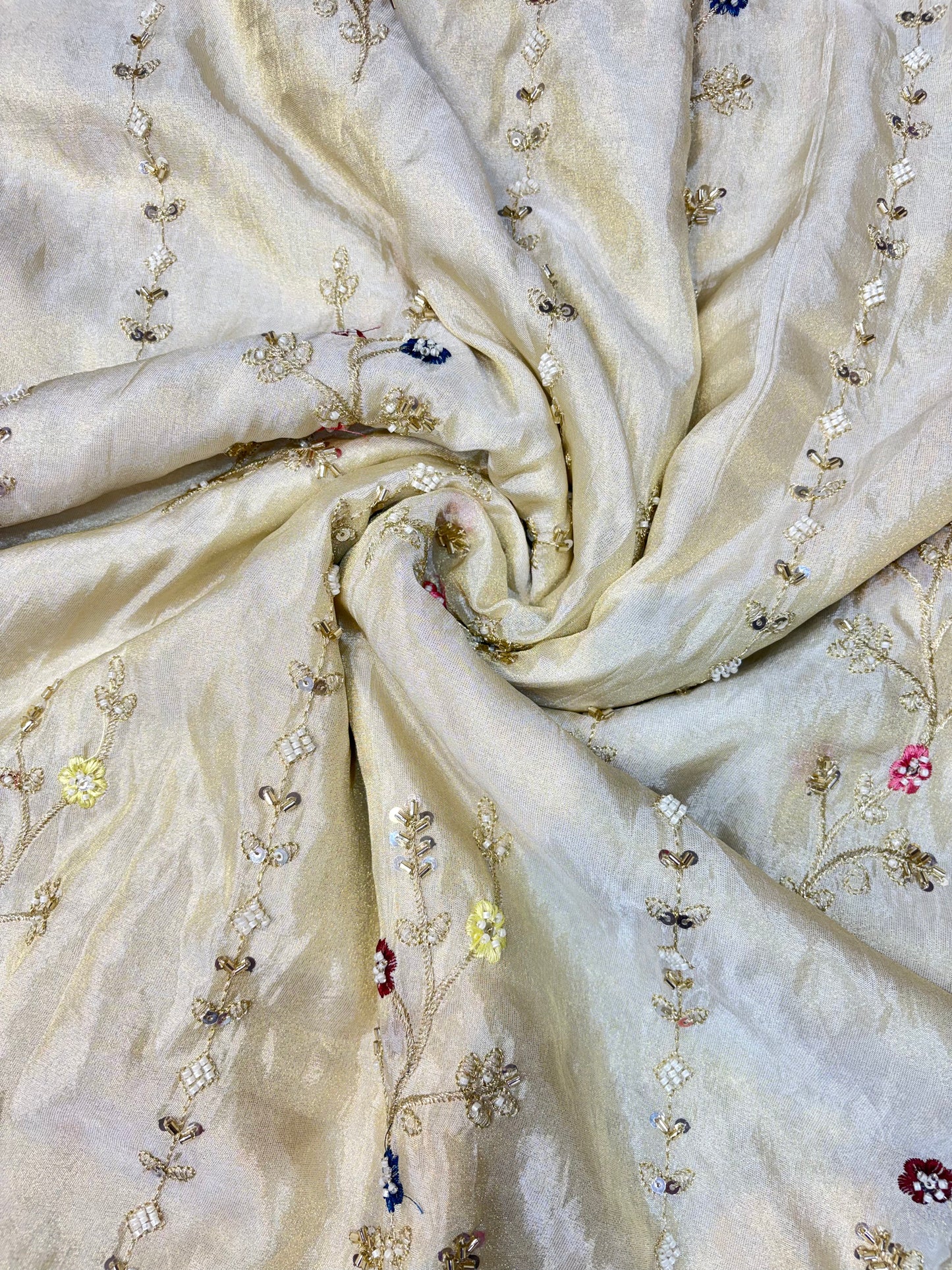 Premium Celestia Viscose Tissue Handwork Fabric 54inch width ( Dyble ) ✅