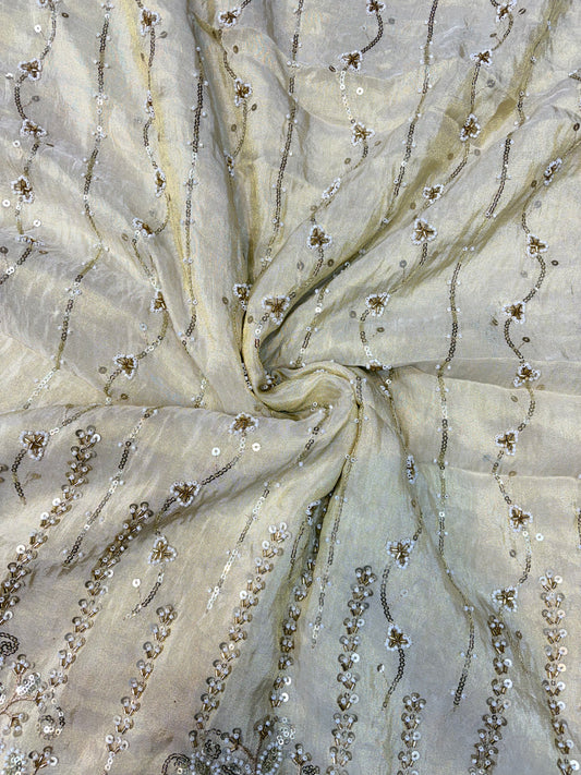 Premium Celestia Viscose Tissue Handwork Fabric 54inch width ( Dyble ) ✅