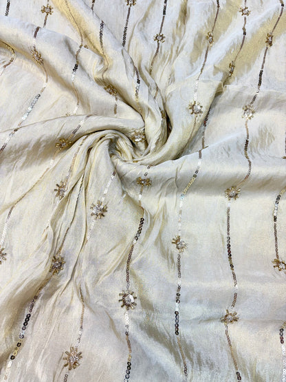 Premium Celestia Viscose Tissue Handwork Fabric 54inch width ( Dyble ) ✅