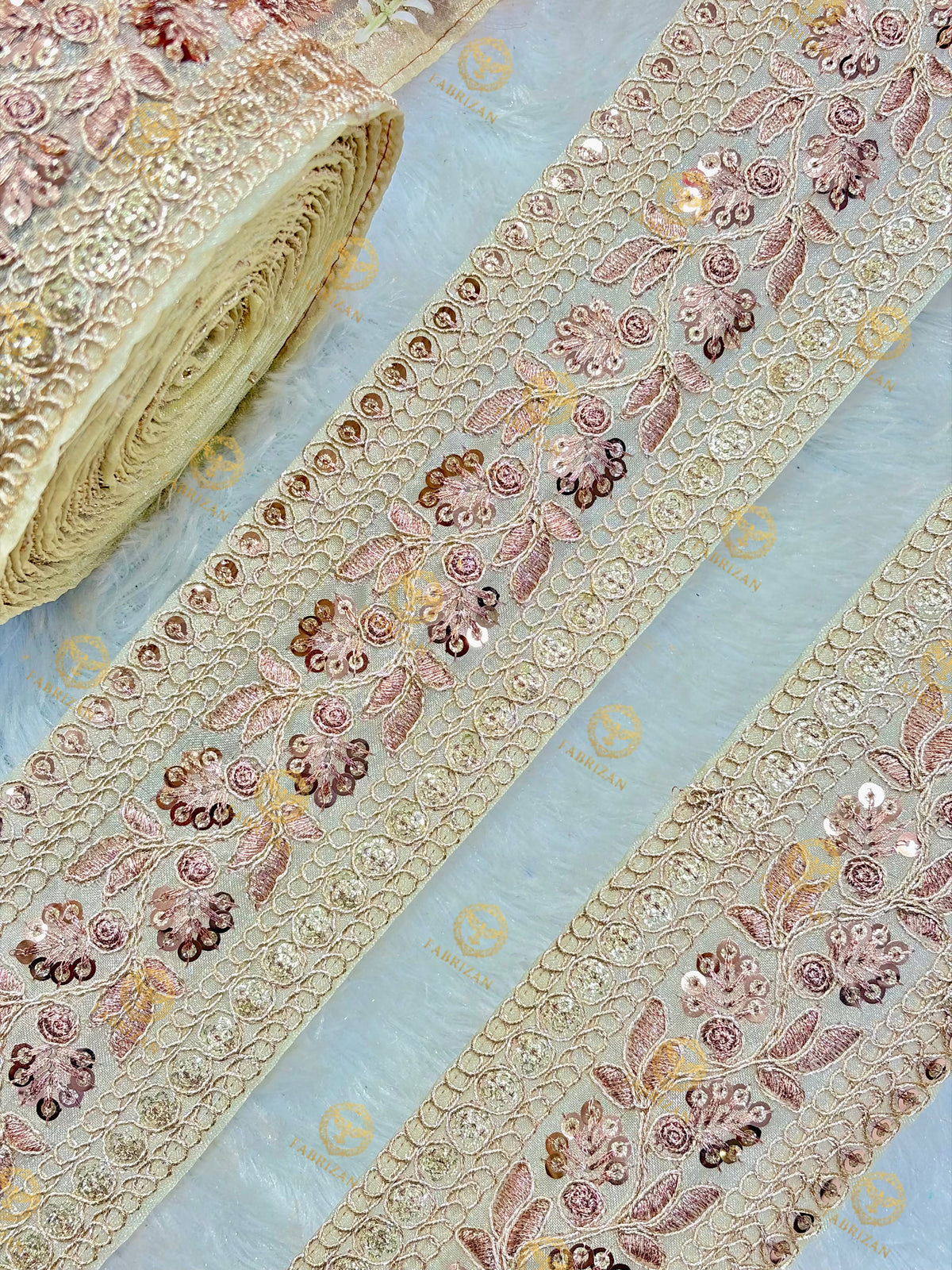 Premium Maharani Gold Zari Embroidered Lace 3inch (pack of 9 meter )  Saree border, lehenga, blouse, dupatta, gowns