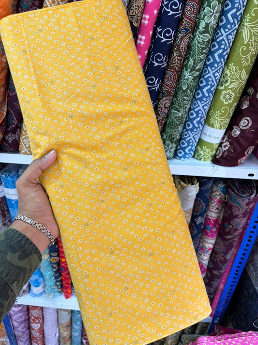 Pure 100% Cambric Cotton Printed Fabric – Soft & Elegant Ethnic Floral Design 44width Vol 2