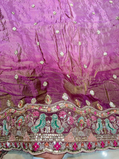 Premium Pure Viscose Tissue Fabric – maggam work  WIDTH 44