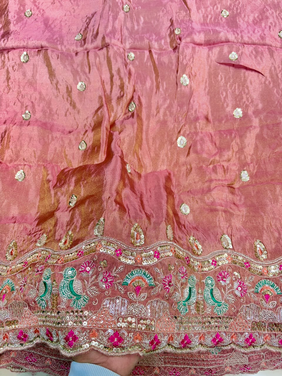 Premium Pure Viscose Tissue Fabric – maggam work  WIDTH 44