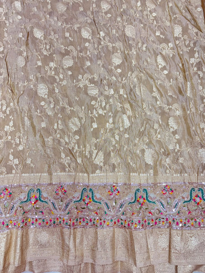 ✨ Premium Pure Viscose Tissue Fabric – Bridal maggam work  width 44